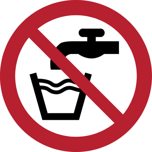 Pictogram Djois Geen drinkwater Ø100mm rd