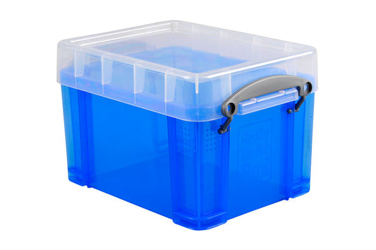 Opbergbox RU 3ltr 245x180x160mm transp blauw