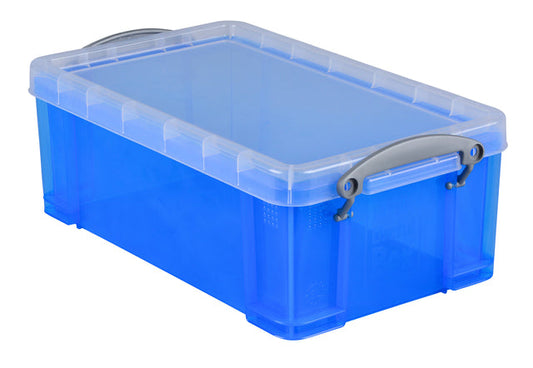 Opbergbox RU 5ltr 340x200x125mm transp blauw