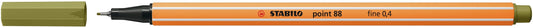 Fineliner STABILO point 88/37 F moddergroen