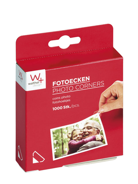 Fotohoeken walther design 10x15mm 1000 stuks
