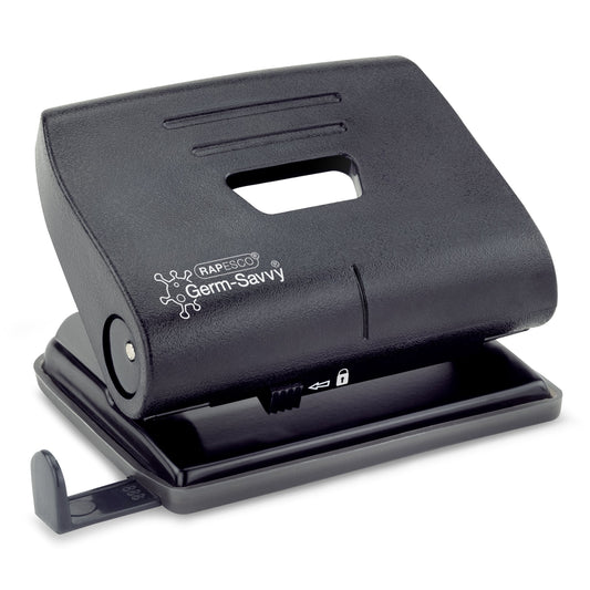 Perforator Rapesco Germ-Savvy 820-P 2gaats zwart
