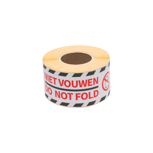 Etiket Rillprint do not fold wit
