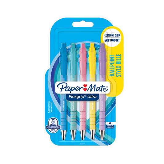 Balpen Papermate Flexgrip Ultra M pastel assorti