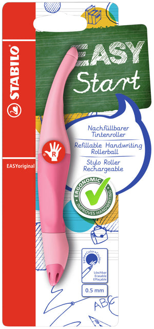 Rollerpen STABILO Easyoriginal rechts M pa roze