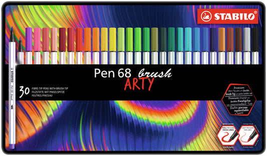 Brushstift STABILO Pen 68/30 Arty ass blik 30st