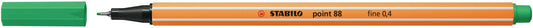Fineliner STABILO point 88/16 F licht smaragdgroen