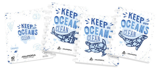 Schrift Adoc Ocean Waste Plastics A4 lijn 144pag