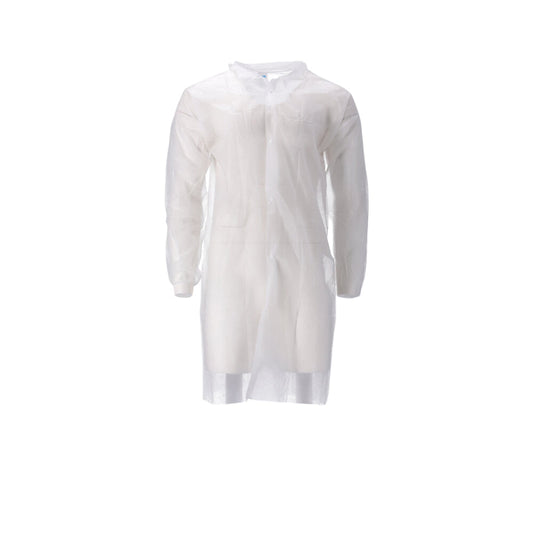 Bezoekersjas CMT L non-woven drukknopen 104cm wt