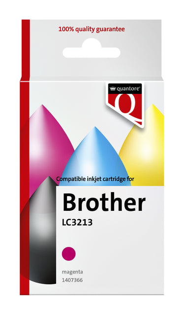 Inktcartridge Quantore Brother Lc3213 rood
