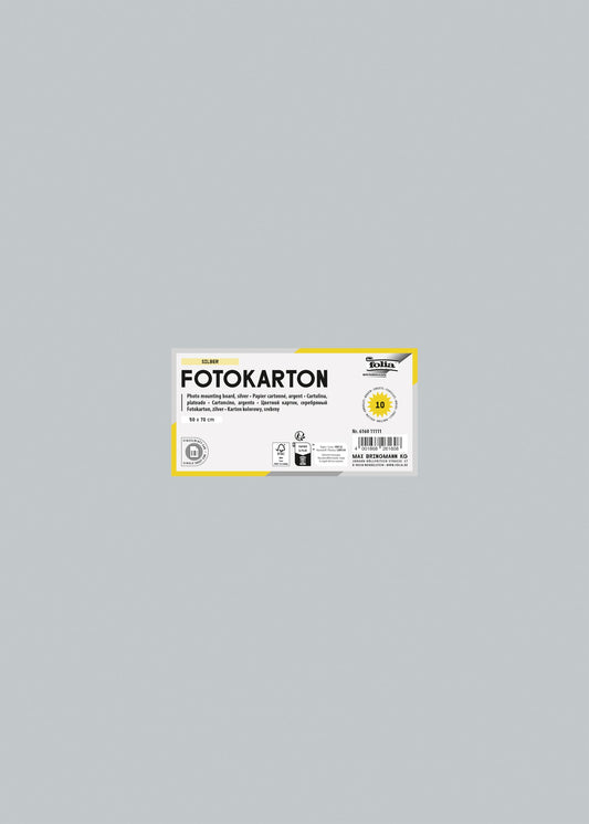 Fotokarton Folia 2z 50x70cm 300gr nr60 zilver