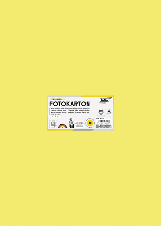 Fotokarton Folia 2z 50x70cm 300gr nr12 citroengeel