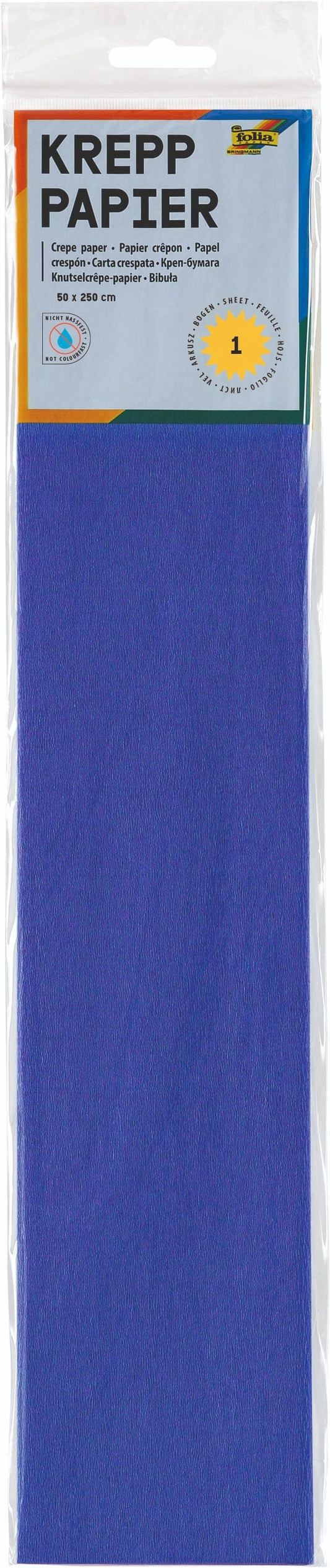 Crêpepapier Folia 250x50cm nr128 briljantblauw
