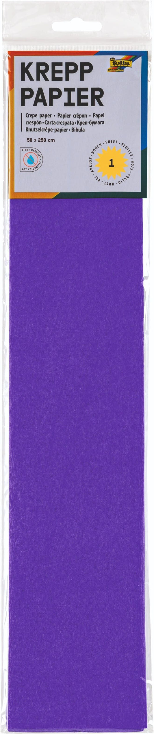 Crêpepapier Folia 250x50cm nr122 donker violet