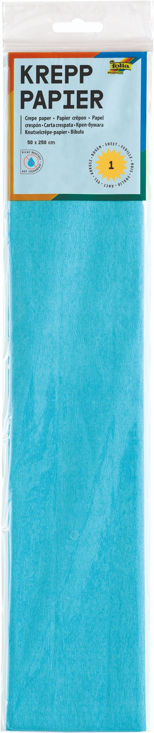 Crêpepapier Folia 250x50cm nr120 lichtblauw