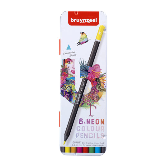 Kleurpotlood Bruynzeel 6 stuks neon