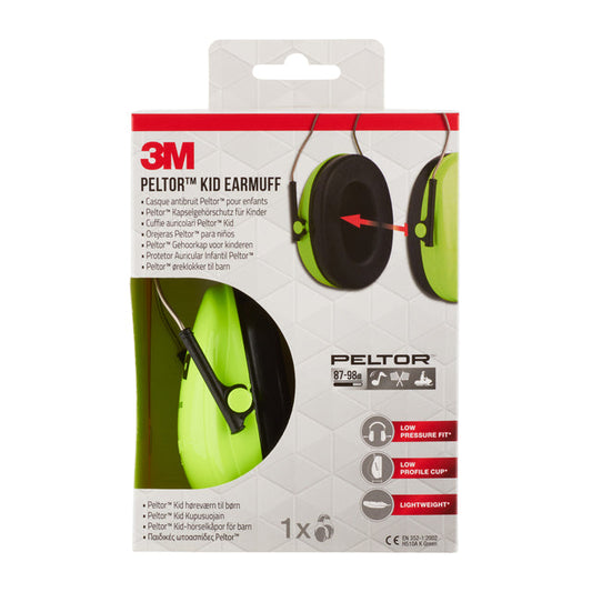 Oorkap 3M Peltor kinderen  H510AK (87-98 dB) groen