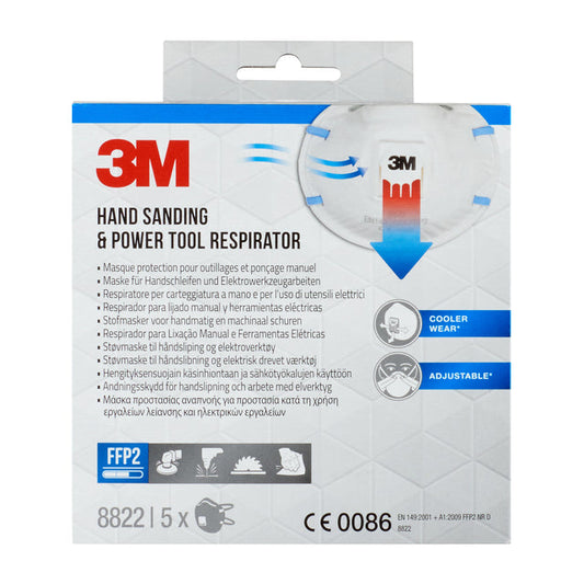 Stofmasker 3M 8822 FFP2 met ventiel 5st