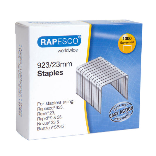 Nieten Rapesco Heavy Duty 923 23mm 1000st zilver