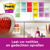 Memoblok Post-it 654 Super Sticky 76x76mm rainbow - afbeelding 6