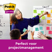 Memoblok Post-it 654 Super Sticky 76x76mm rainbow - afbeelding 7
