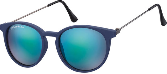 Zonnebril Montana Revo blauw rond glas mtl mat bl
