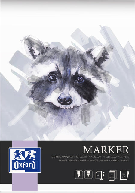 Tekenblok Oxford Marker A3 15 vel