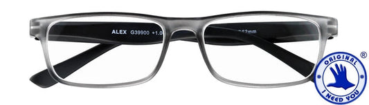 Leesbril I Need You +1.00dpt Alex antraciet-zwart