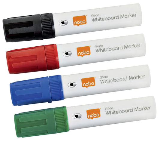 Whiteboardmarker Nobo Glide schuin ass 10mm