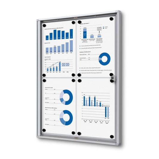Vergrendelbaar Notitiebord Indoor Economy 4x A4