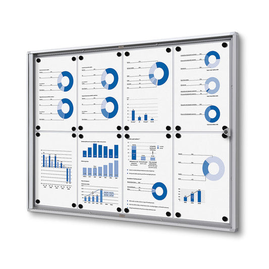 Vergrendelbaar Notitiebord Indoor Economy 8x A4