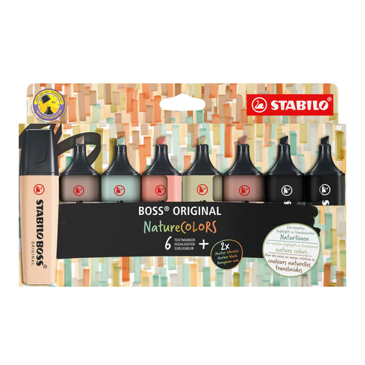 Markeerstift STABILO Boss 70/8 etui à 8st nature