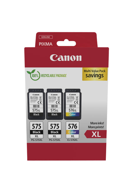 Inktcartridge Canon PG-575XL+ CL-576XL 2x zw+kleur