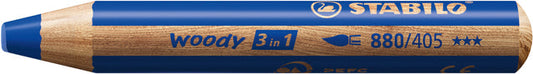Kleurpotlood STABILO 880 woody 3 in 1 blauw