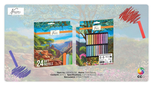 Pastelkrijt Nassau fine art zacht 24 stuks assorti