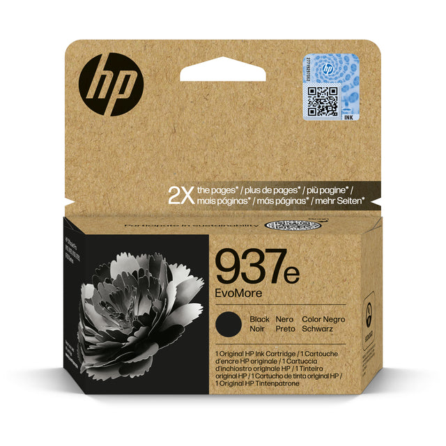 Inktcartridge HP 4S6W9NE 937E Evomore zwart