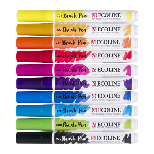 Brushpen Talens Ecoline set 10 stuks primair