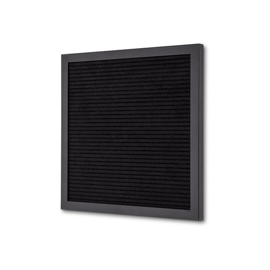 Letterbord Zwart 30 x 30 cm met Zwarte Lijst