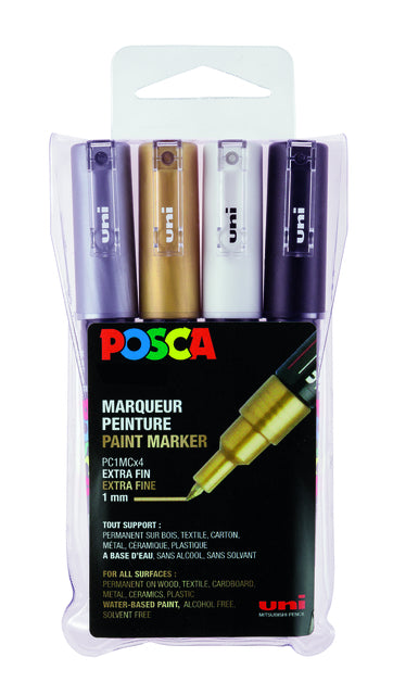 Paintmarker Uni POSCA PC1MC EF 4st assorti