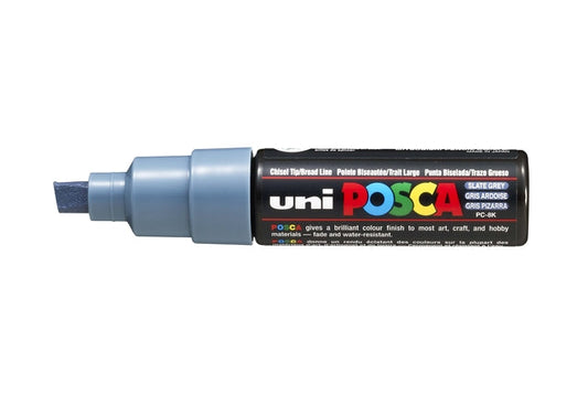 Paintmarker Uni POSCA PC8K B schuin leisteengrijs