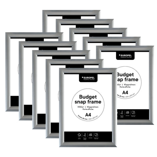 Kliklijst Europel Budget A4 zilver 10 stuks