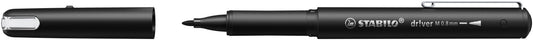Fineliner STABILO dr!ver medium zwart