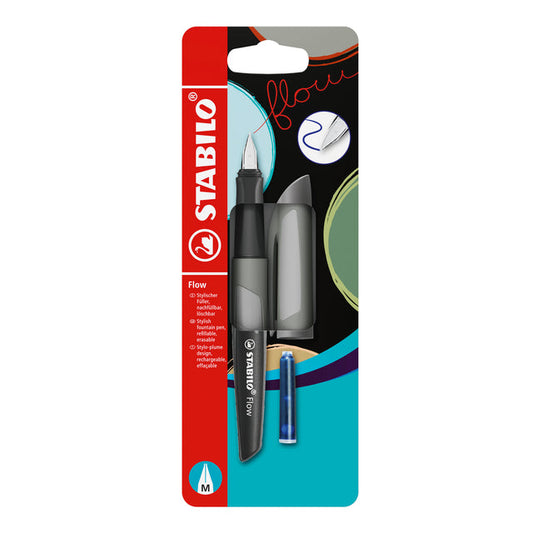 Vulpen STABILO Flow blister M grijs