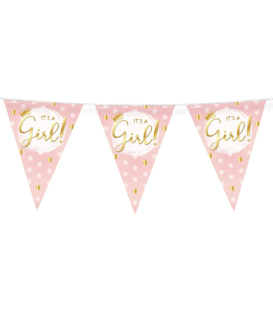 Party Flags foil It's a girl!