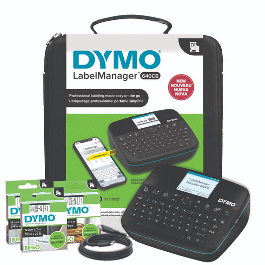 Labelprinter Dymo LM 640CB qwerty 24mm koffer