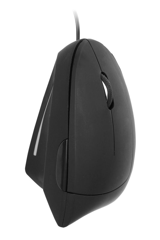 Muis Quantore ergonomisch bedraad USB-A zwart