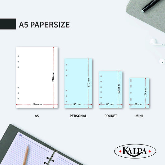 Organizer Kalpa A5 + ag25-26 7d/2p croco zwart