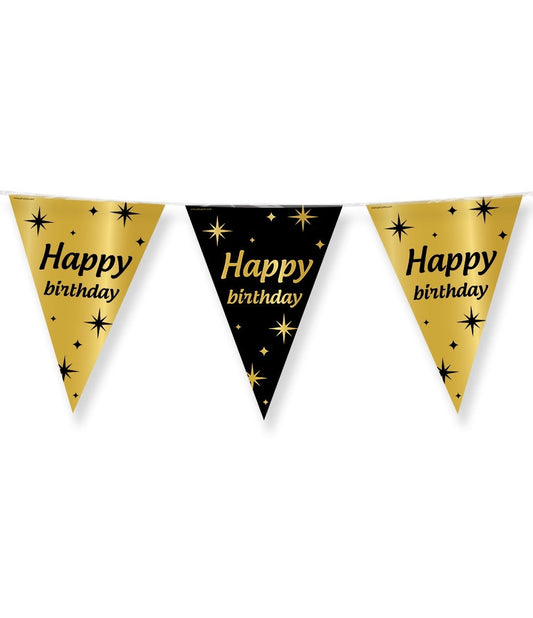 Classy Party flags foil Happy Birthday