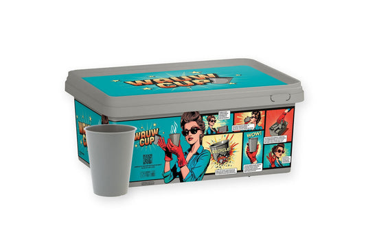 Koffiebeker IEZZY 180ml herbruikbaar Wauw 150st gr
