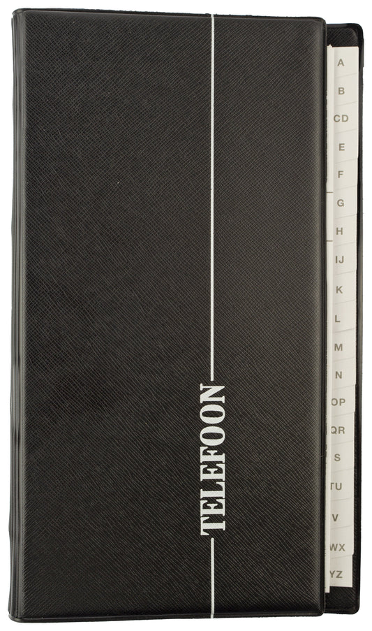 Telefoonalbum Kangaro 215x130mm A-Z 4-rings zwart